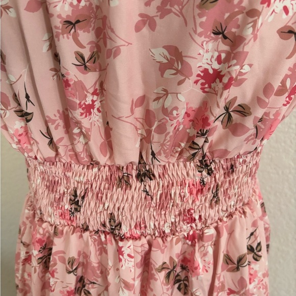 SHEIN Pink Floral Midi Dress - Picture 4 of 9